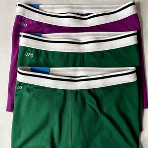 DSG Girl’s 3” Momentum Shorts BUNDLE, 1 Size  L Vibrant Violet, 2 Size Med Green